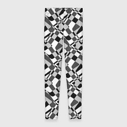 Леггинсы женские Черно-белый абстрактный узор, цвет: 3D-принт