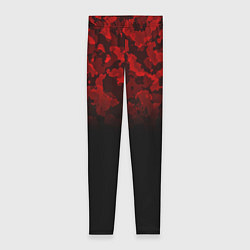 Леггинсы женские BLACK RED CAMO RED MILLITARY, цвет: 3D-принт