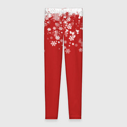 Леггинсы женские Рождественские снежинки, цвет: 3D-принт