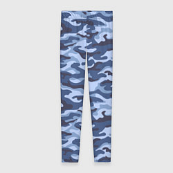 Леггинсы женские Синий Камуфляж Camouflage, цвет: 3D-принт