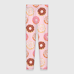 Леггинсы женские Pink donuts, цвет: 3D-принт
