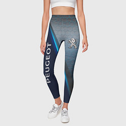 Леггинсы женские Peugeot неоновая полоса, цвет: 3D-принт — фото 2