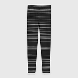 Леггинсы женские Узор H&S Полосы Черно-белый 119-9-35-5-f-2, цвет: 3D-принт