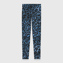 Леггинсы женские Синяя леопардовая шкура, цвет: 3D-принт