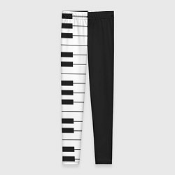 Леггинсы женские Черно-Белое Пианино Piano, цвет: 3D-принт