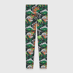 Леггинсы женские Динозавры Dinosaurs, цвет: 3D-принт
