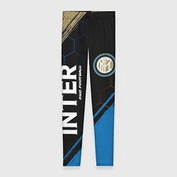 Леггинсы женские INTER Pro Football Краска, цвет: 3D-принт