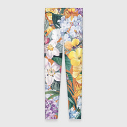 Леггинсы женские Цветы Красочный Лакфиоль, цвет: 3D-принт