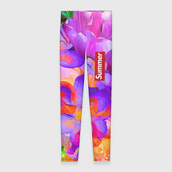 Женские легинсы Красочный цветочный паттерн Лето Colorful Floral P