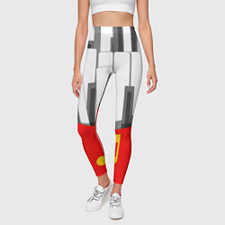 Леггинсы женские Клавиши фортепиано как картошка фри, цвет: 3D-принт — фото 2