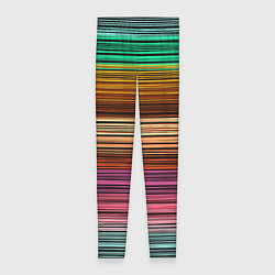 Женские легинсы Multicolored thin stripes Разноцветные полосы