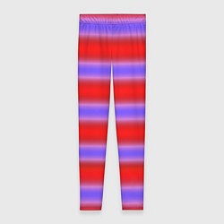 Леггинсы женские Striped pattern мягкие размытые полосы красные фио, цвет: 3D-принт