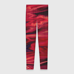 Леггинсы женские Красный абстрактный модный узор, цвет: 3D-принт