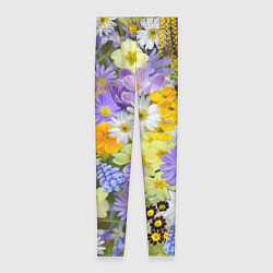 Леггинсы женские Цветочная летняя поляна, цвет: 3D-принт