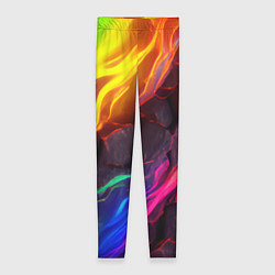 Женские легинсы Neon rainbow lava