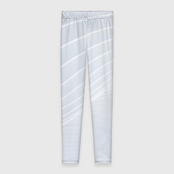 Леггинсы женские Серый фон и белые линии, цвет: 3D-принт