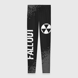 Женские легинсы Fallout glitch на темном фоне: надпись, символ