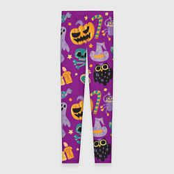 Женские легинсы Happy Halloween - holiday pattern