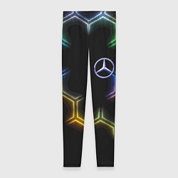 Женские легинсы Mercedes - neon pattern