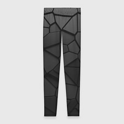 Леггинсы женские Черные стальные плиты, цвет: 3D-принт