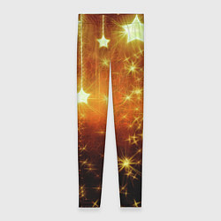 Леггинсы женские Золотистае звёзды, цвет: 3D-принт