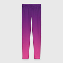 Леггинсы женские Фиолетово малиновый градиент, цвет: 3D-принт