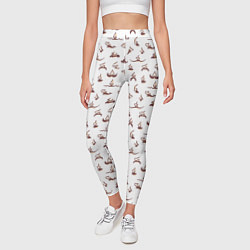 Леггинсы женские Усы и носы, цвет: 3D-принт — фото 2