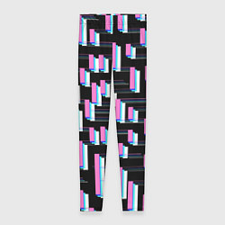 Леггинсы женские Паттерн геометрический контрастный, цвет: 3D-принт