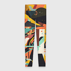 Леггинсы женские Авангардная геометрическая композиция, цвет: 3D-принт