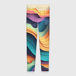 Леггинсы женские Цветной рельеф, цвет: 3D-принт