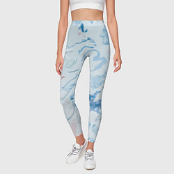 Леггинсы женские Льдинки в абстракции, цвет: 3D-принт — фото 2
