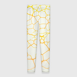 Леггинсы женские Жёлтые разломы, цвет: 3D-принт