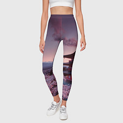 Леггинсы женские Японский городок, цвет: 3D-принт — фото 2