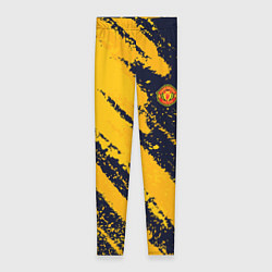 Леггинсы женские ФК Манчестер Юнайтед эмблема, цвет: 3D-принт