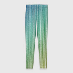 Леггинсы женские Градиент полосы зеленый, цвет: 3D-принт