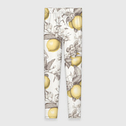 Леггинсы женские Лимоны - винтаж графика: паттерн, цвет: 3D-принт