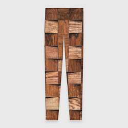 Леггинсы женские Деревянные квадраты, цвет: 3D-принт