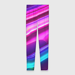 Леггинсы женские Неоновые объемные полосы, цвет: 3D-принт