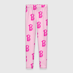 Леггинсы женские Барби паттерн буква B, цвет: 3D-принт