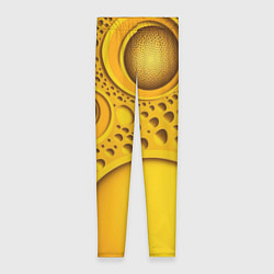 Леггинсы женские Желтая объемная текстура, цвет: 3D-принт