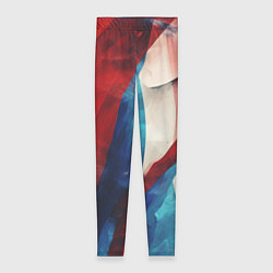 Леггинсы женские Абстракция в цветах флага РФ, цвет: 3D-принт