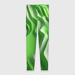 Леггинсы женские Зеленые объемные полосы, цвет: 3D-принт