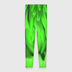 Леггинсы женские Зеленая абстрактная текстура, цвет: 3D-принт