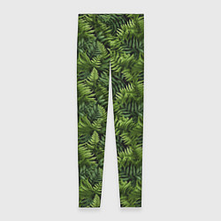 Леггинсы женские Листья папоротника паттерн, цвет: 3D-принт
