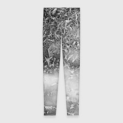 Леггинсы женские Серый лёд и снежинки, цвет: 3D-принт