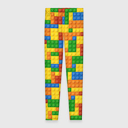 Женские легинсы Лего - разноцветная стена