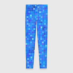 Леггинсы женские Голубая мозаика, цвет: 3D-принт