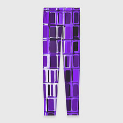 Леггинсы женские Фиолетовые прямоугольники, цвет: 3D-принт