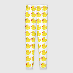 Леггинсы женские Семейка желтых резиновых уточек, цвет: 3D-принт