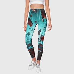Леггинсы женские Взрыв абстрактных камней, цвет: 3D-принт — фото 2